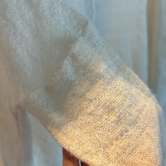 Free People lightweight beige sheer sweater loose fit. Size Medium - Picture 7 of 16